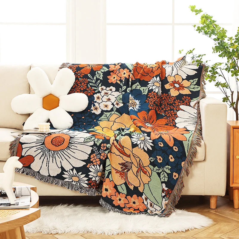 Lisslune | Jungle Cats Woven Throw Blanket