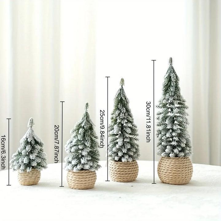 Rynx | Mini Christmas Tree Artificial Small Snow Pine Xmas Tree Decorations New Year Party Ornaments Gifts Home Table Decor