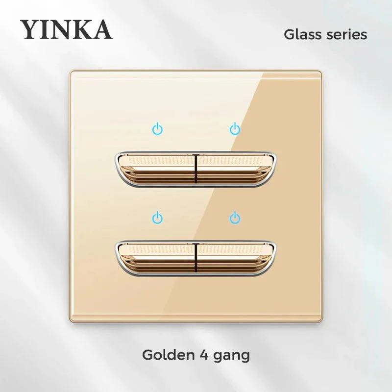 Lisslune | Elegant LED Crystal Glass Light Switch Panel - Versatile Multi-Control System