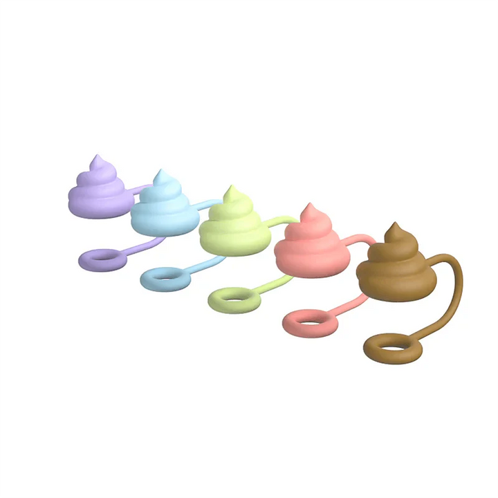 Lisslune | Verspellen Poop Theme Silicone Straw Caps for Stanley Tumblers - Cute Drink Protectors