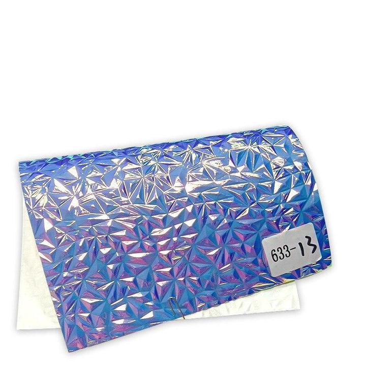 Lisslune | Shining crumpled holographic PU synthetic leather for creative creations