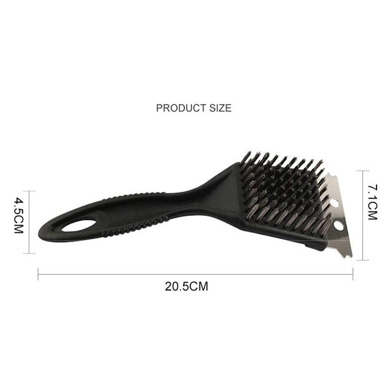 Lisslune | Ultimate BBQ Grill Cleaning Set with Durable Stainless Steel Scraper and Bristle Brush