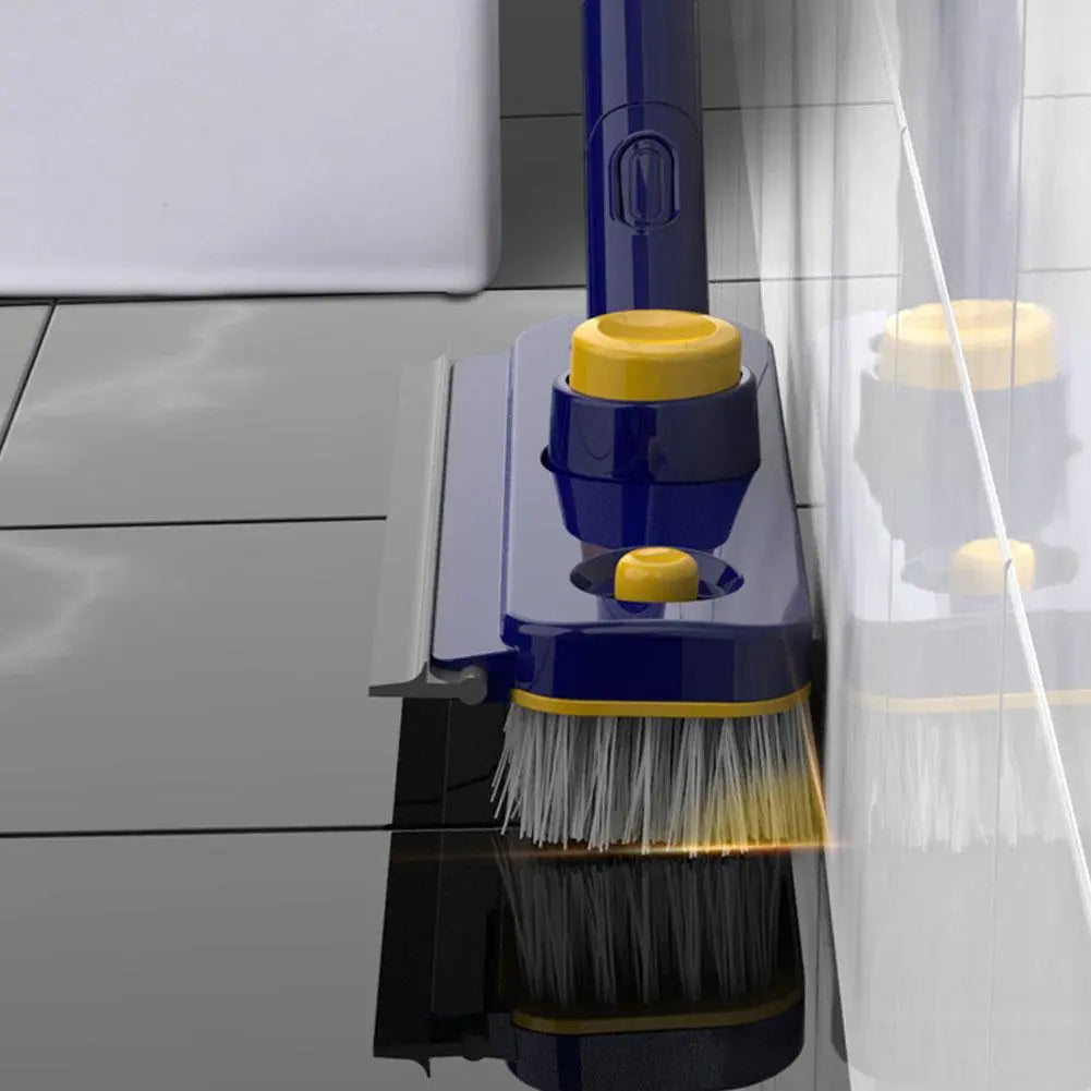 Lisslune | 2in1 V-Shaped Long Handle Floor Scrub Edge Cleaner Brush