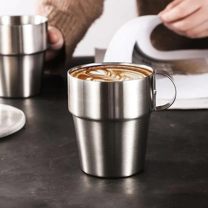 Lisslune | Elegant 6-piece set of insulated stainless steel tea cups for home and social gatherings