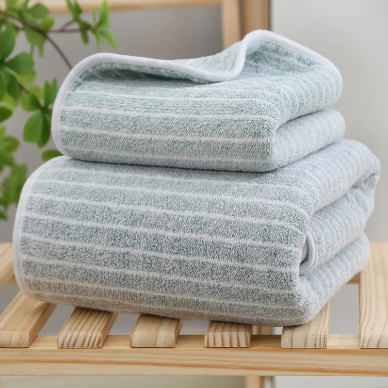 Rynx | Quick-drying towel coral fleece towels bath towels thickened absorbent for swimming pool sports fitness gift towels