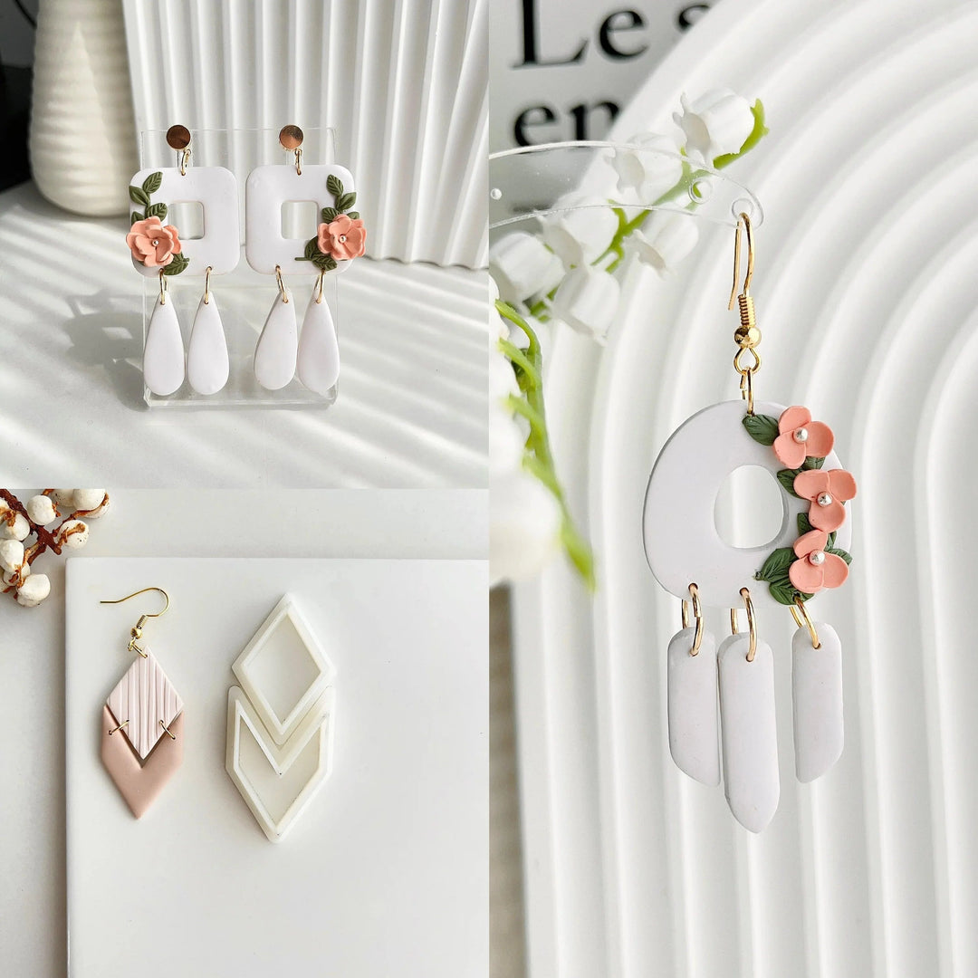 Lisslune | Creative geometric polymer ceramic cutters for unique earring creations