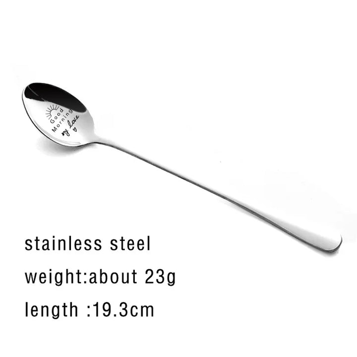 Rynx Valentine’s Day gift stainless steel milk coffee spoon love letter wedding souvenirs anniversary gift for girlfriend boyfriend