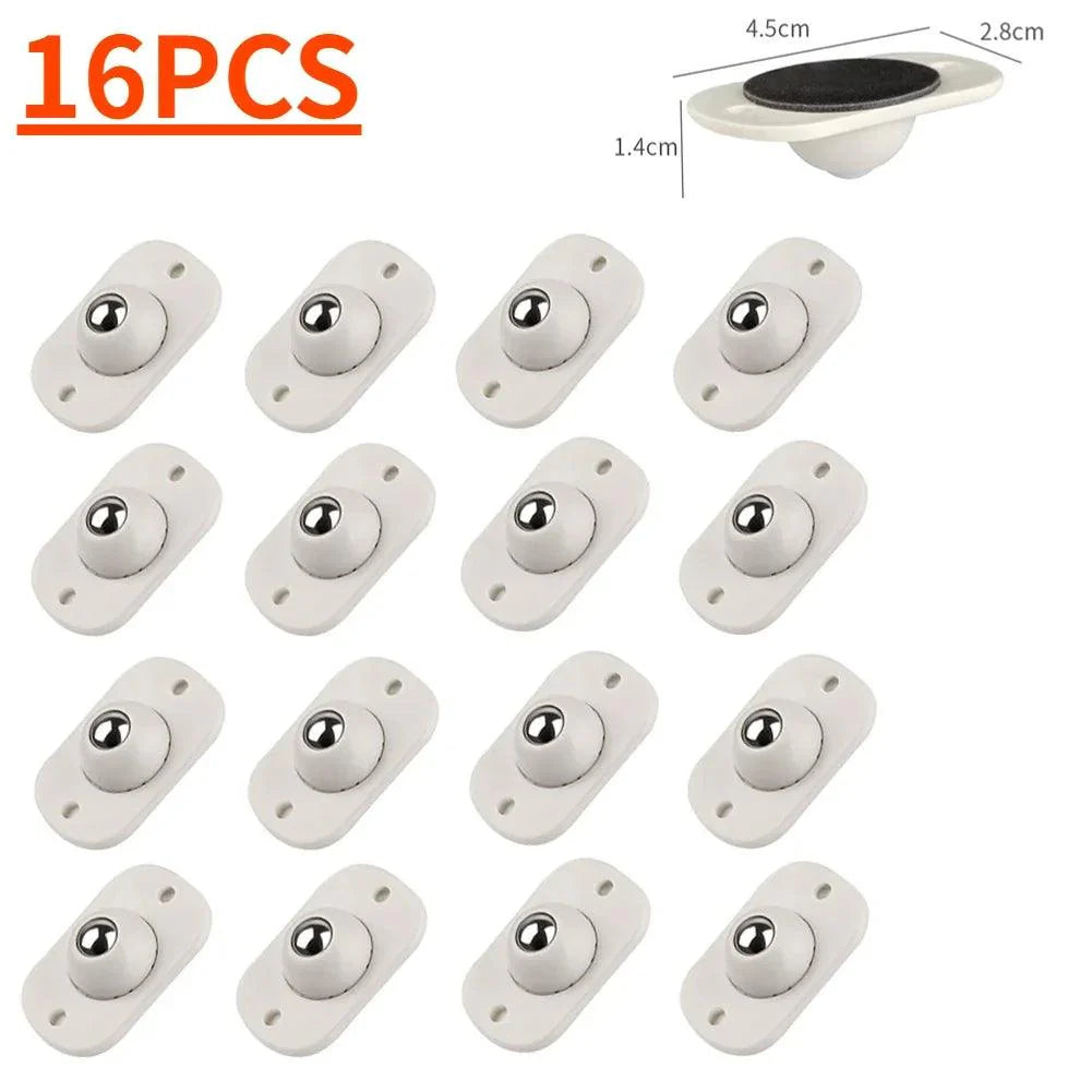 Lisslune | 4PCS Adhesive 360° Swivel Wheels for Effortless Furniture Mobility