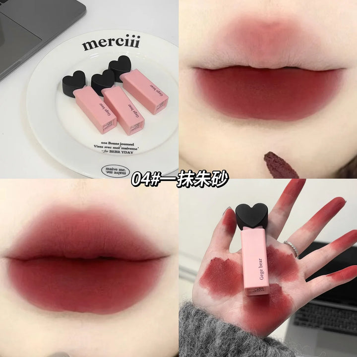 Rynx | Sweet Heart Velvet Lip Gloss Face Mouth Matte Mist Pink Tint Party Lipstick Powder Rouge Eyeshadow Fair Price Makeup Wholesale