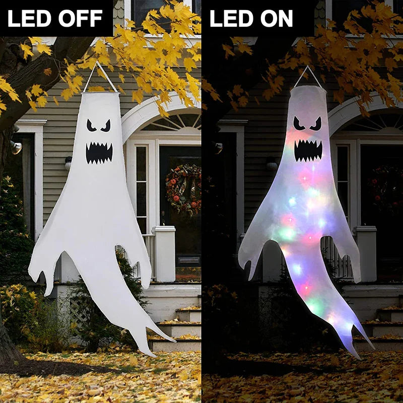 Rynx | Halloween LED Light Hanging Ghost For Halloween Party Home Outdoor Indoor Decoration Large Glowing Creepy Lamp Horror Props