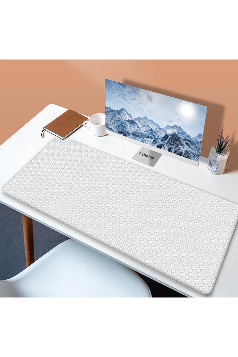 Lisslune | White Art Mouse Pad Desk Mat