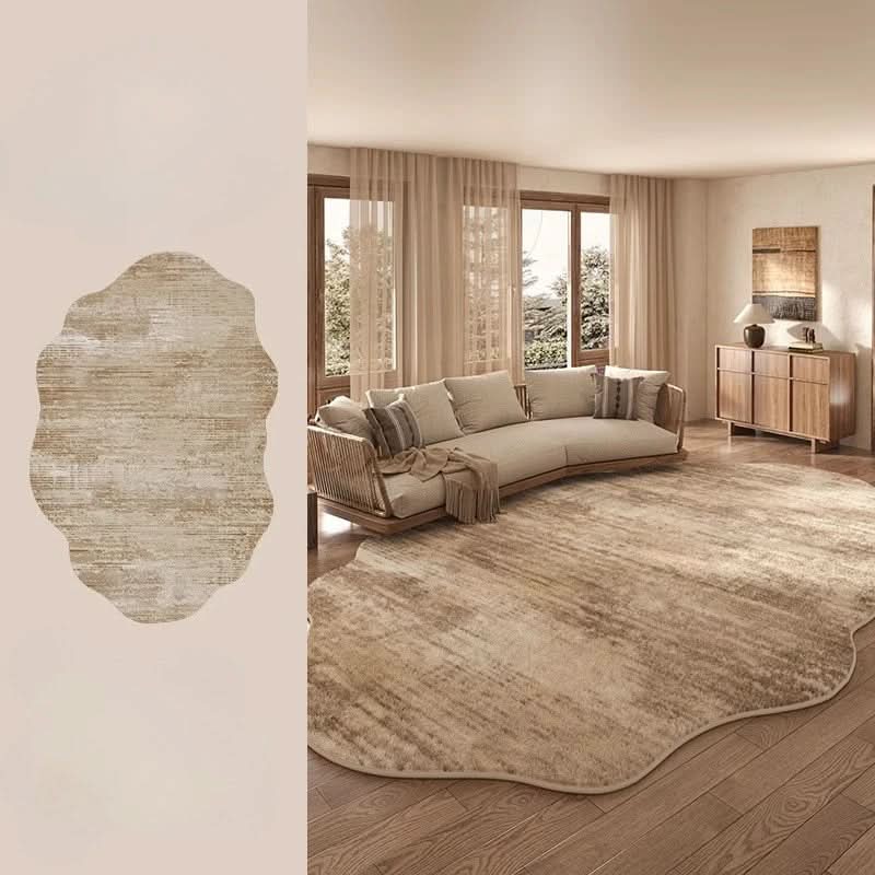Lisslune | Irregular Plush Washable Rug for Bedroom and Living Room