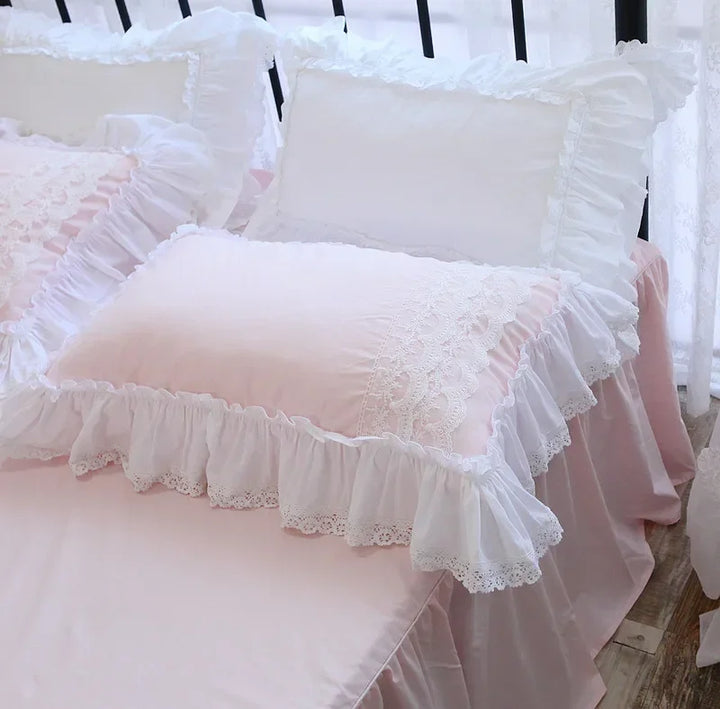 Rynx Romantic Princess Pillowcase Ruffle Lace Pillowcase Home Wedding Decoration Bedding Pillow Covers Pillowcase Body Pillowcase