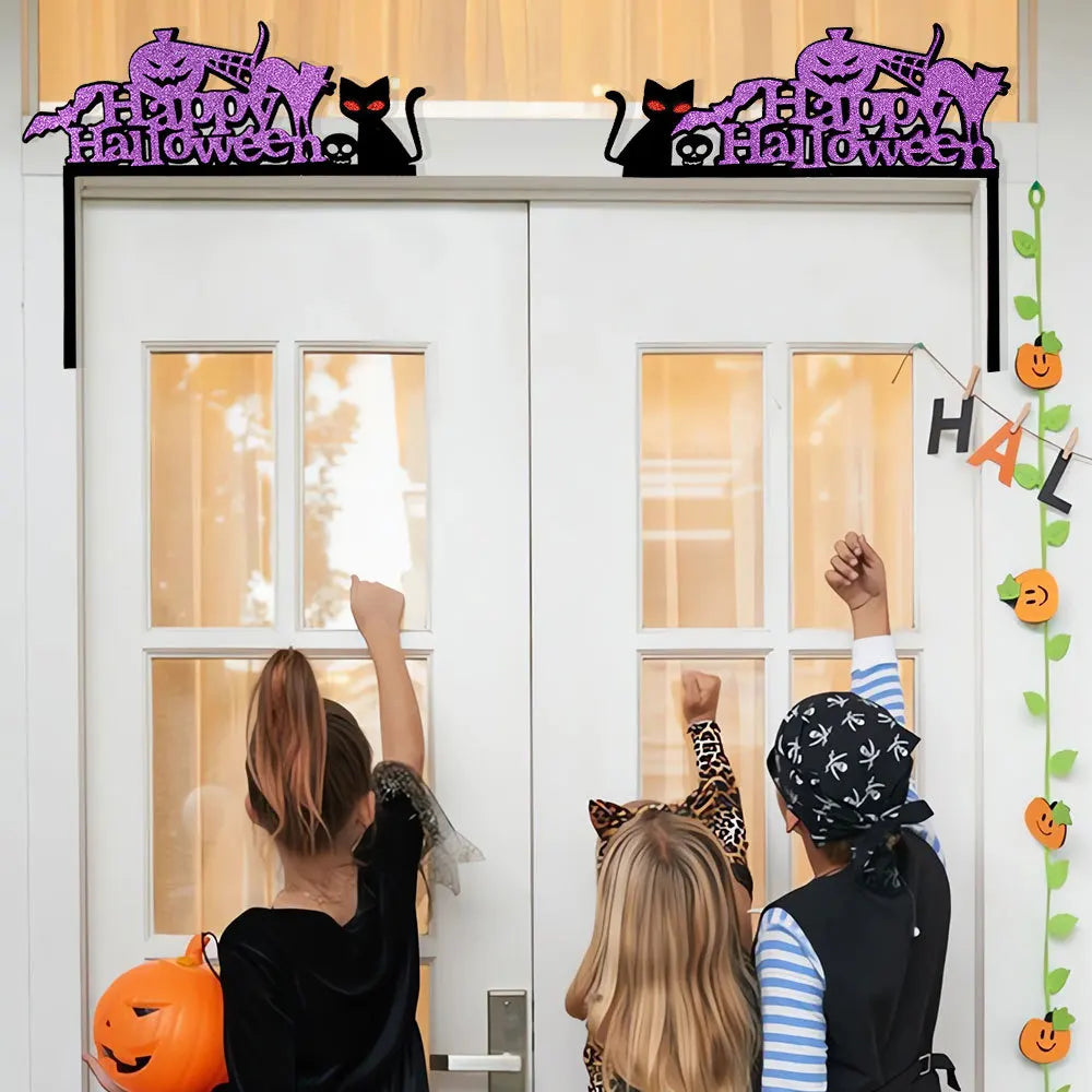 Rynx | Halloween Door Frame Decoration, Bats, Pumpkins, Spider Webs, Door and Window Corner Stickers, Halloween Home Decor