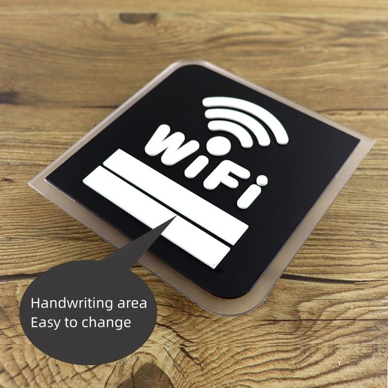 Lisslune | 3D Acrylic WiFi Access Reminder Board for Restaurants and Public Spaces