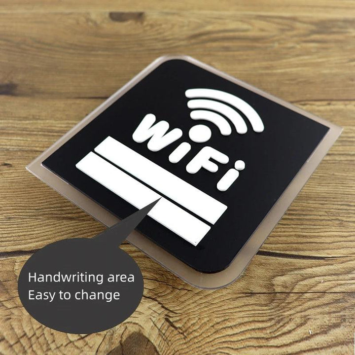 Lisslune | 3D Acrylic WiFi Access Reminder Board for Restaurants and Public Spaces