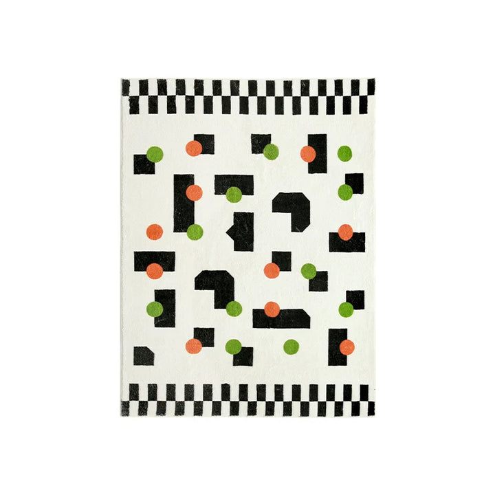 Rynx | Minimalist Living Room Large Rugs Nordic Modern Bedroom Carpet Black White Fluffy Hallway Runner Non-Slip Rugs IG