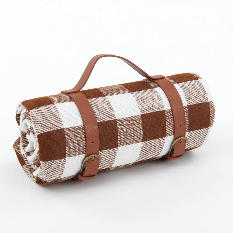 Lisslune | NovaPlaid | Waterproof Foldable Picnic Blanket with Carry Strap