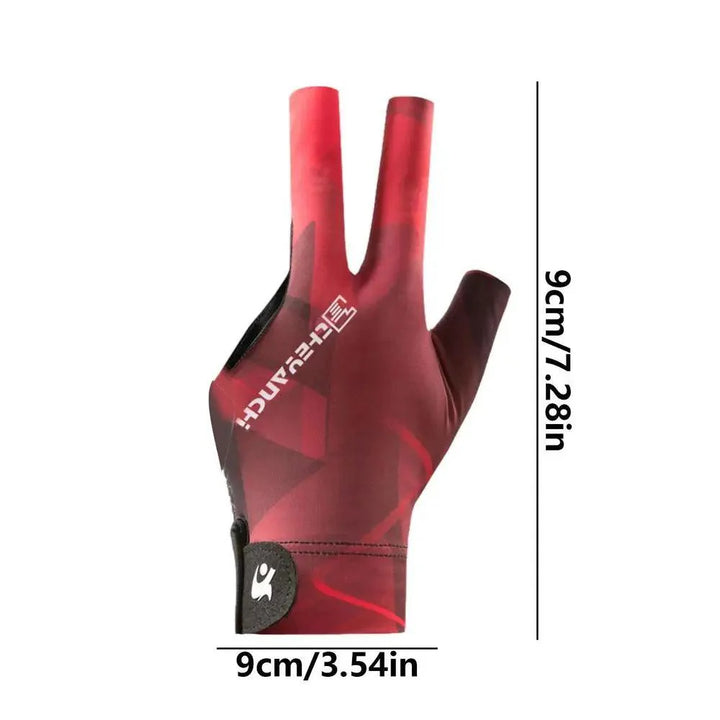 Lisslune | Left-Handed Billiard Glove - Three-Finger Design for Outstanding Performance