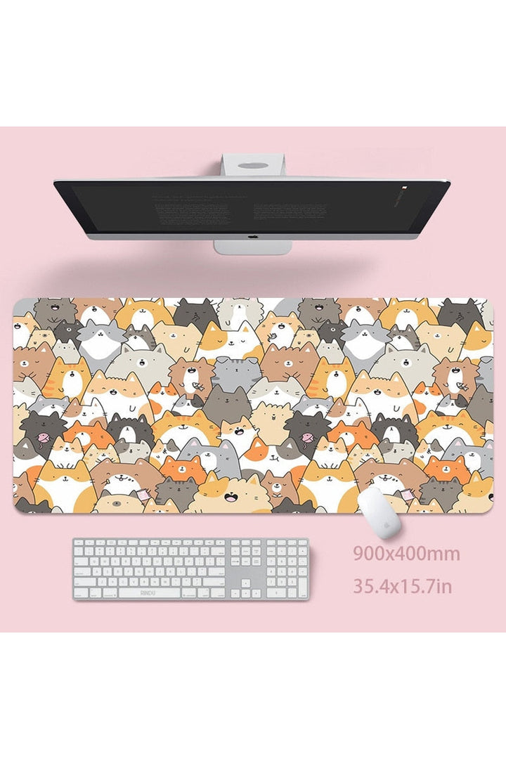 Lisslune | Cat large desk mat