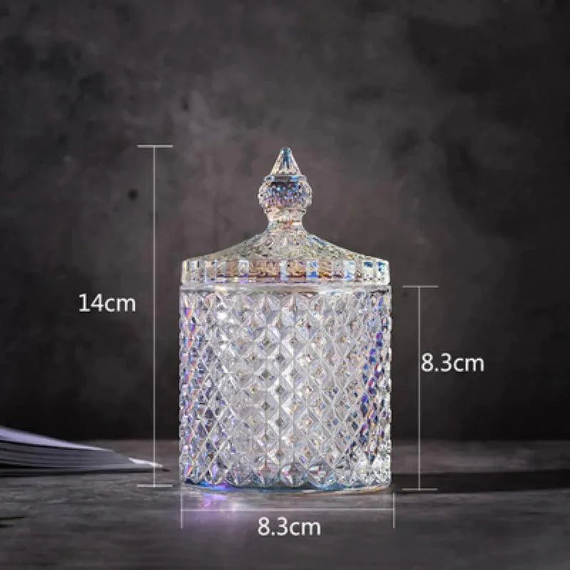 Lisslune | Colorful diamond glass storage container for sweets and sugar - 300ML & 600ML options