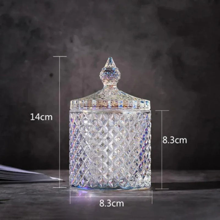 Lisslune | Colorful diamond glass storage container for sweets and sugar - 300ML & 600ML options