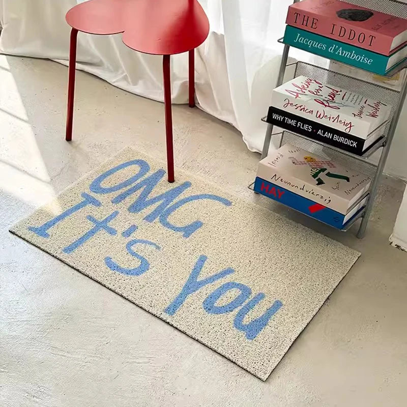 Rynx | PVC Letters Welcome Doormat Nordic Cuttable Entrance Mat Carpet Anti-Dust Floor Mat Outdoor Aesthetic Home Decor