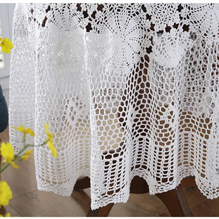 Rynx Super Elegant Tablecloths Nordic Rural Lace Tablecloth Crochet Square Tablecloths Dinner Napkins Christmas Tablecloth Sale