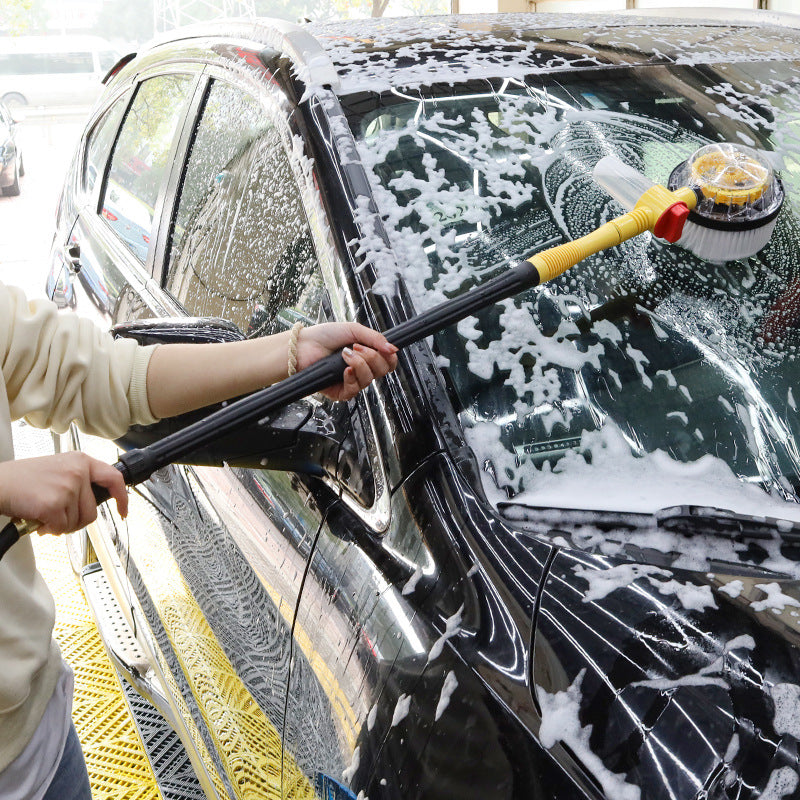 Lisslune | TurboBrush 360 Car Wash Brush – Rotating Brush with Soap Dispenser & Extension Pole