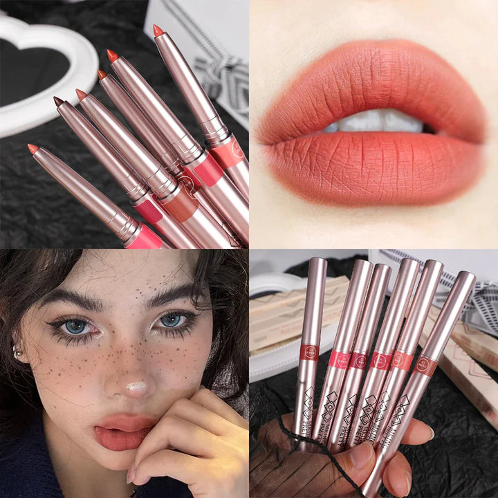 Rynx | Matte Smooth Waterproof Lipstick Velvet Nude Lipstick Pen Sexy Reddish Brown Pigments Makeup Long-lasting Lip Color Cosmetics