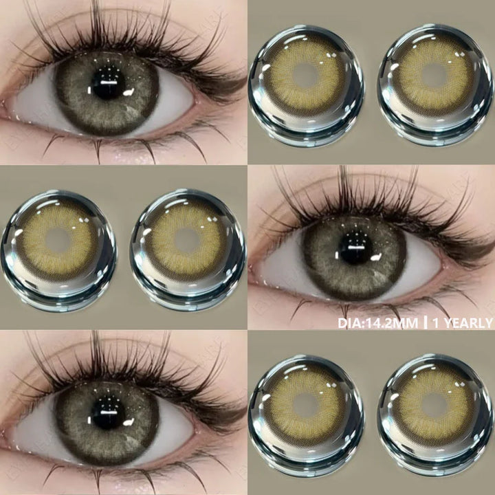 Rynx | 1 Pair Brown Natural Eye Lenses Color Contact Lenses for Eyes Green Lenses Blue Eye Contacts Annual Cosmetic Gray Pupils
