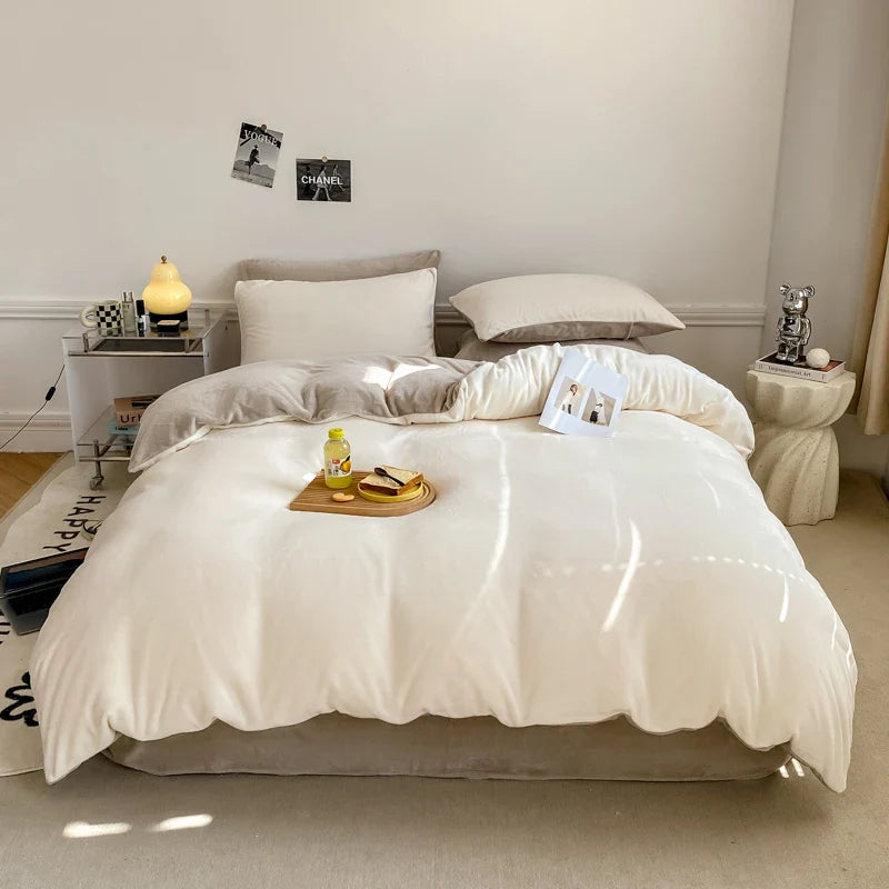 Rynx | Winter Flannel 1-piece bed cover 220x240 duvet cover double bed size nordic cover bed 150 Queen/King duvet cover
