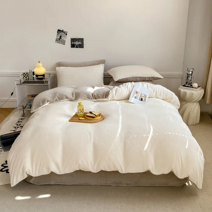 Rynx | Winter Flannel 1-piece bed cover 220x240 duvet cover double bed size nordic cover bed 150 Queen/King duvet cover