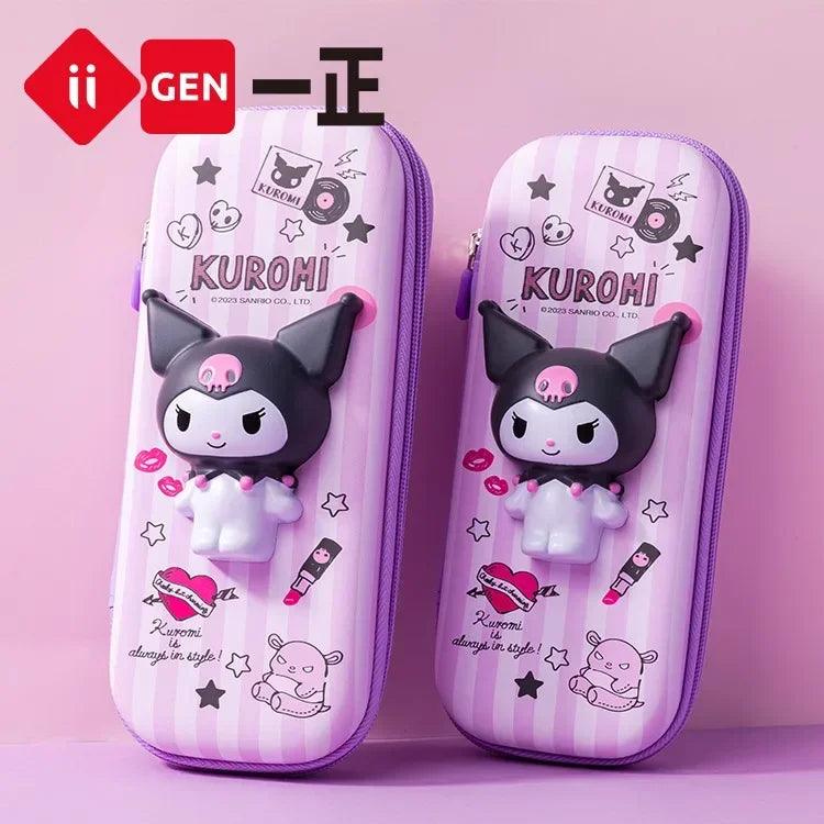 Lisslune | Kuromi & Cinnamoroll Anime-inspired pencil case - Stylish and functional stationery organizer