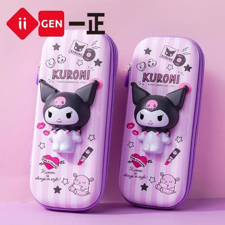 Lisslune | Kuromi & Cinnamoroll Anime-inspired pencil case - Stylish and functional stationery organizer