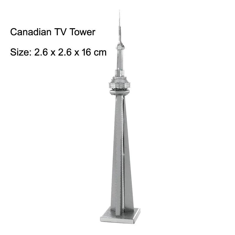 Lisslune | Global Landmark 3D Metal Puzzle Set: Construct and Explore Iconic Structures
