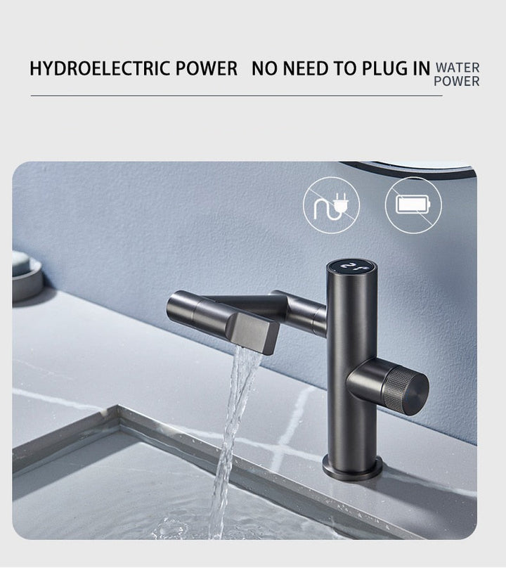 Lisslune | Hydroelectric Rotating Modern Smart Waterfall Faucet