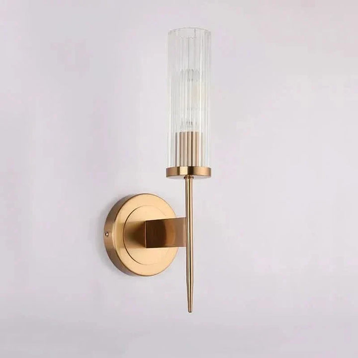 Lisslune | Stainless Steel Wall Lamp with Glass Shade