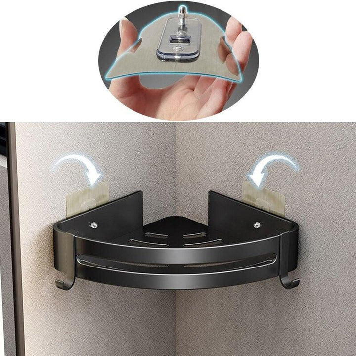 Lisslune | Stylish Aluminum Corner Shelf without Drilling for Easy Installation