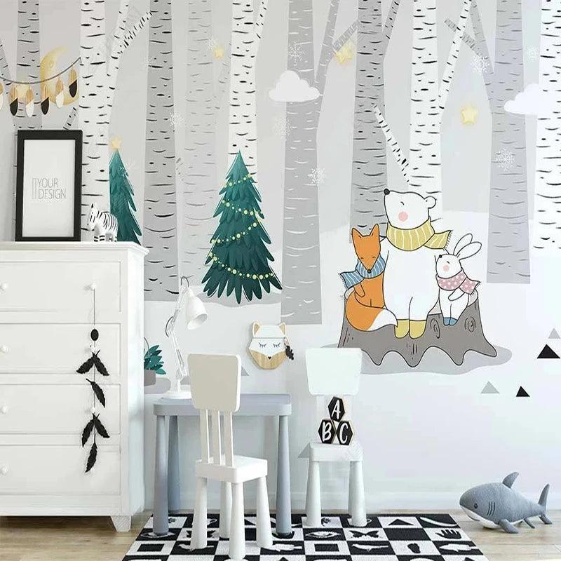 Lisslune | Nordic Enchantment: Customizable Wall Decoration of Woodland Animals for Stylish Home Decor