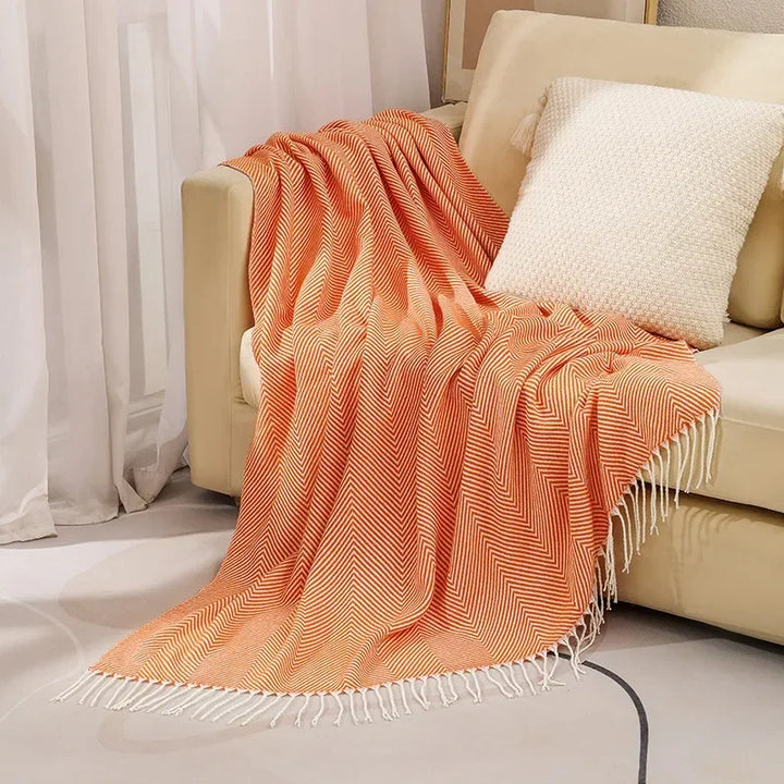 Lisslune | Nordic Stripe Throw Sofa Blanket