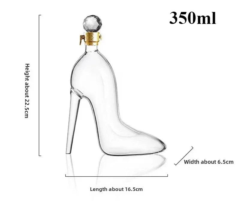 Lisslune | High Heel Fancy Glass Wine Decanter