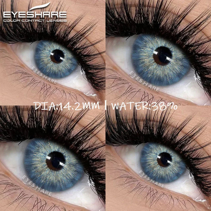 Rynx | Colorful Contact Lenses for Eyes 2 Pieces Blue Lenses Green Lenses Beautiful Pupil Annual Makeup Cosmetic Contact Lens