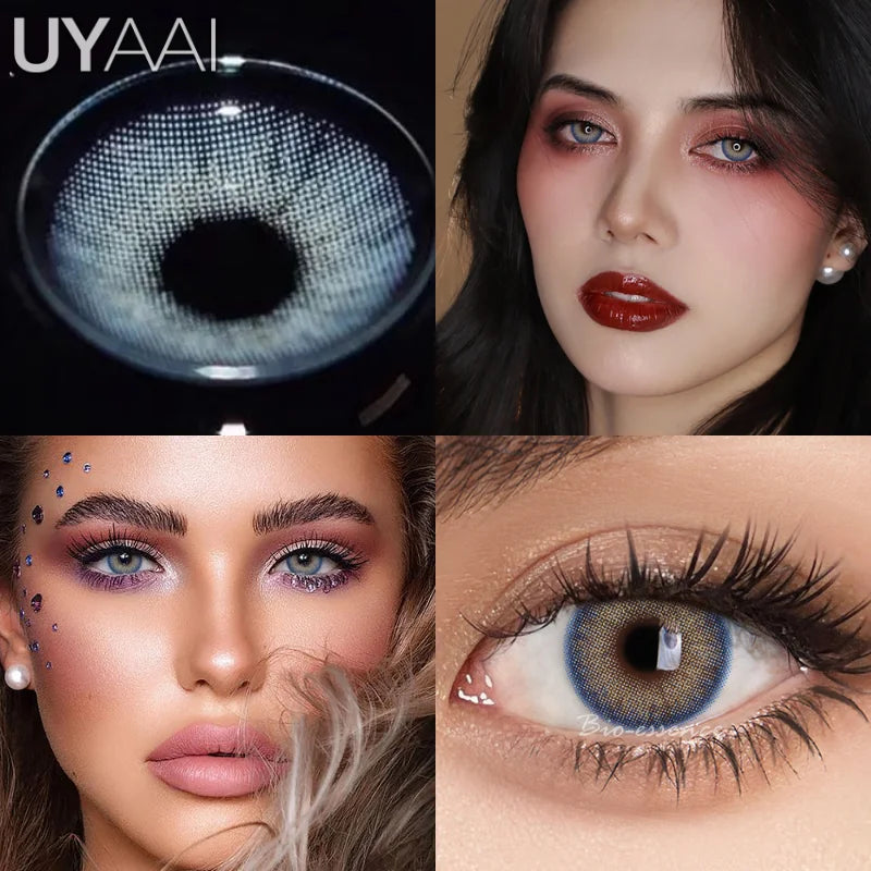 Rynx | 1 Pair Colored Contact Lenses for Eyes Brown Lenses Blue Lenses Gray Contact Lenses Fashion Lenses Free Shipping