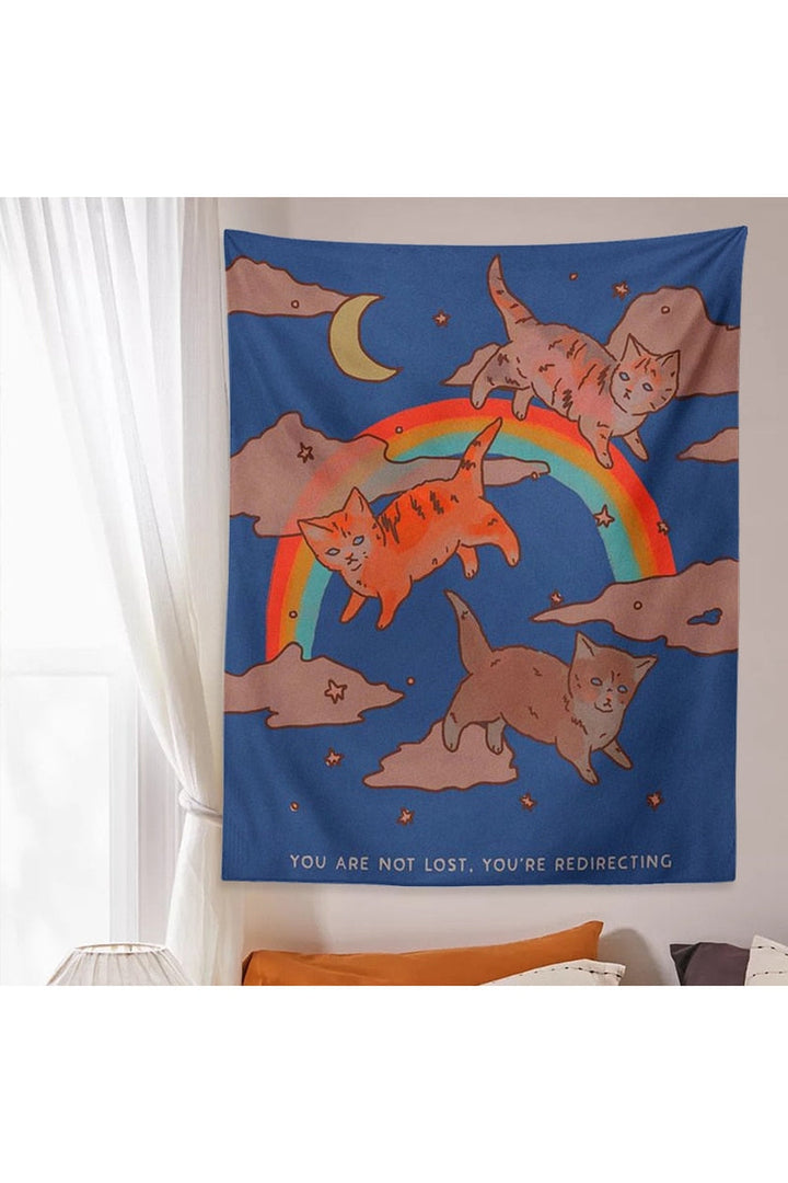 Lisslune | Cat Dreamy Wall Tapestry