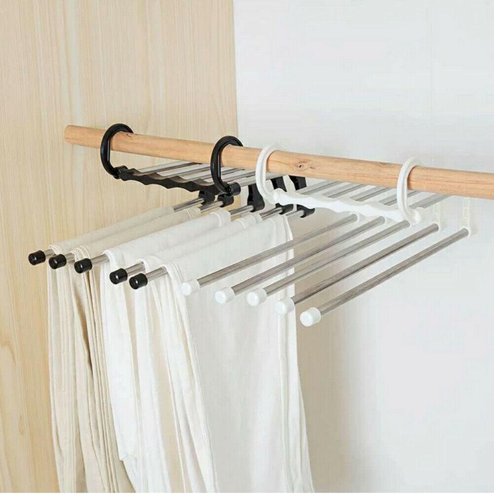 Lisslune | Ultimate 5-in-1 Stainless Steel Pants Organizer for Efficient Clothing Management