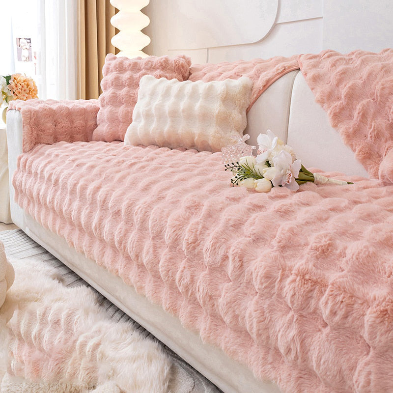 Lisslune | Snuggly Comfy Plush Sofa Cover