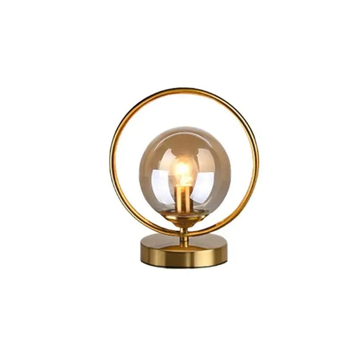 Lisslune | EleganceGlow Glass Table Lamp – Stylish Design with Brass Details