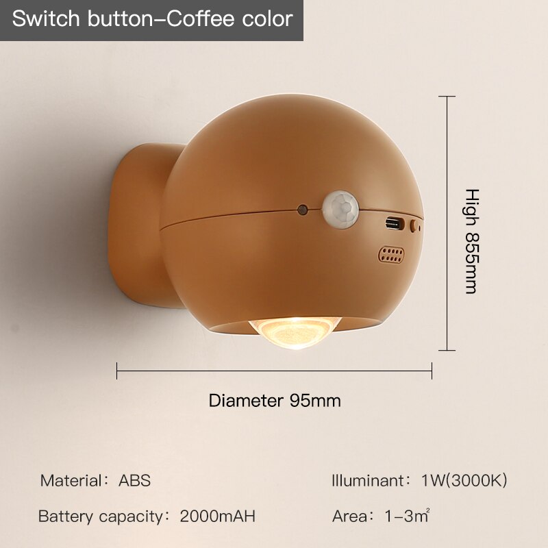Lisslune | Eye Project Motion Sensor Rechargeable Wall Lamp