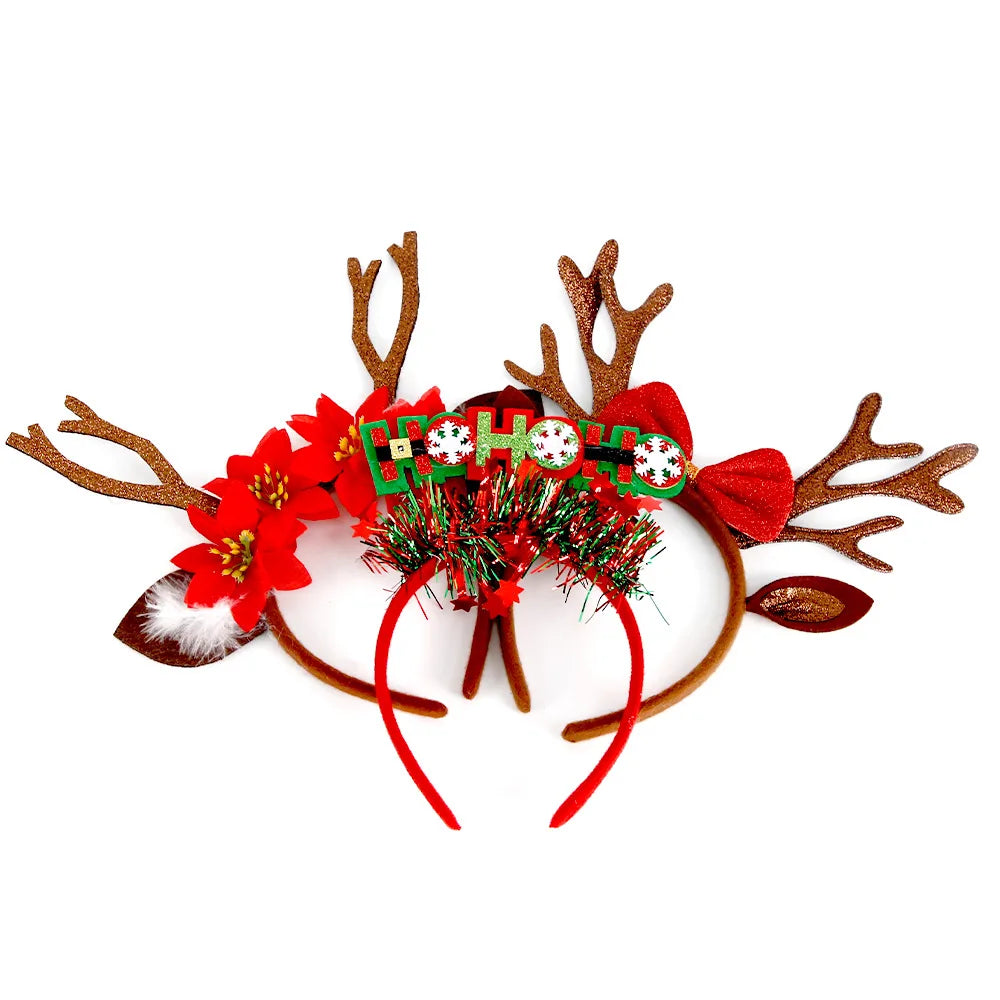 Rynx | Christmas Hair Bands for Women, Antler Hair Bands, Cute Hair Pins, Deer Horn Christmas Hair Bands